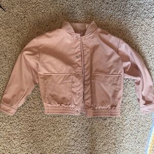 Zara Pink Bomber Faux Leather Jacket - Size S (5/6)